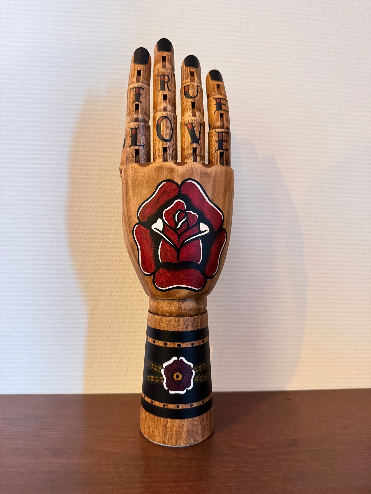 Wooden hand “rose”