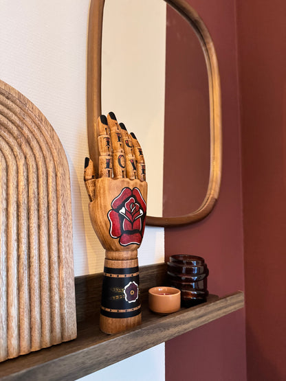 Wooden hand “rose”