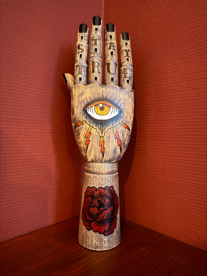 Wooden hand “storm“